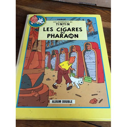 Double Album De Tintin  Les Cigares Du Pharaon Et Le Lotus Bleu Dépôt Légal Avril 1987