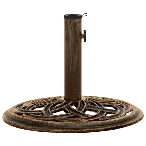Vidaxl Socle De Parasol Bronze 44x44x31 Cm Fonte