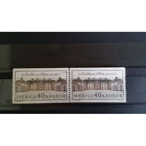 2 Timbres Suede Sverige 40 Kronor Obliteres En Tres Bon Etat