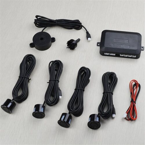 Kit De Capteurs De Stationnement Pour Voiture, 12v, Système Avec Indicateur D'alerte Sonore Radar De Recul, 4 Sondes, Détecteur De Bip