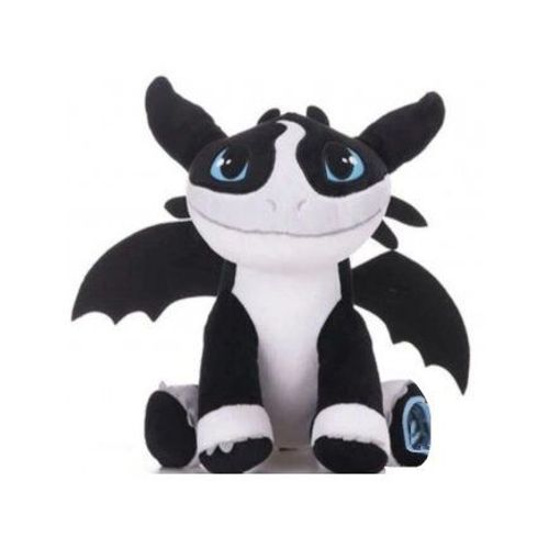 Peluche Tonerre Noir Dragon 40 Cm - Pour Dragons - Set Jouet Garcon Doudou Enfant Et 1 Carte Tigre