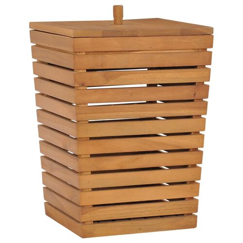 vidaXL Panier à linge 30x30x45 cm Bois de teck massif