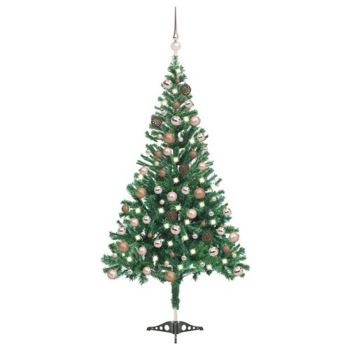 VIDAXL Arbre de No?l artificiel avec LED et boules 180 cm 564 branches