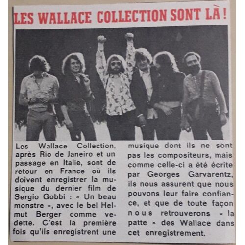 Wallace Collection [Coupure De Presse - 1970] - 9,5 X 9 Cm