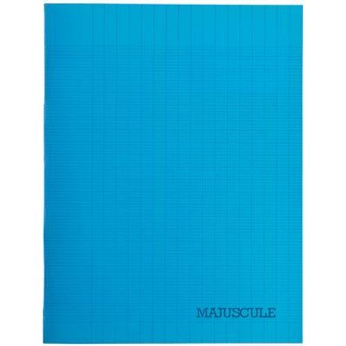 Cahier Piqures Grand Carreaux Polypropylène 17x22 48p 90g - Bleu