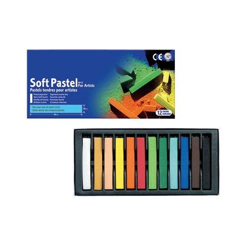Craies Pastel Sec Carre Assorties - Boite De 12