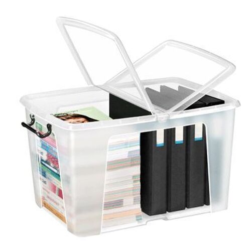 Bac de rangement strata 65l cristal