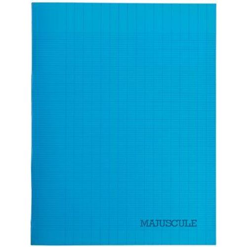 Cahier Piqures Grand Carreaux Polypropylène 17x22 32p 90g - Bleu