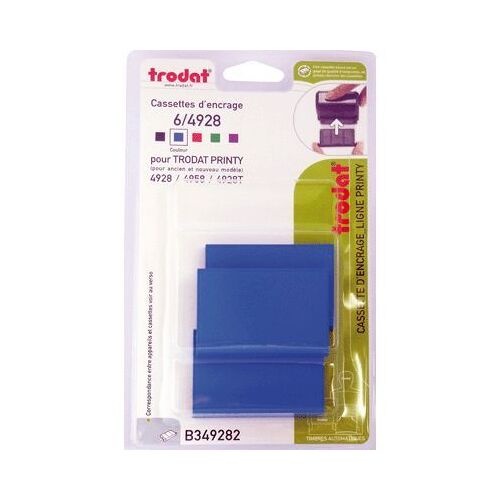 Recharge Cassette Encreurs 6/4928 Bleue - Blister De 3