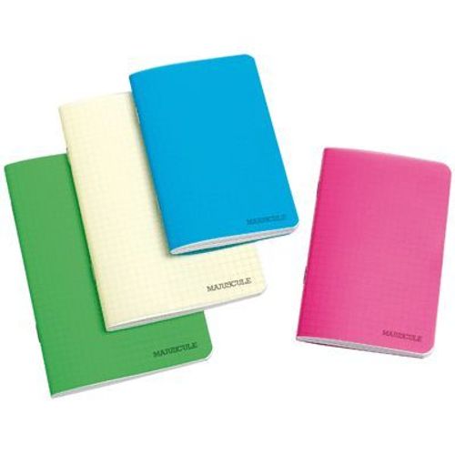 Carnet Piqué En Polypropylène 96 Pages, 11x17 Cm, Petits Carreaux, 90 G