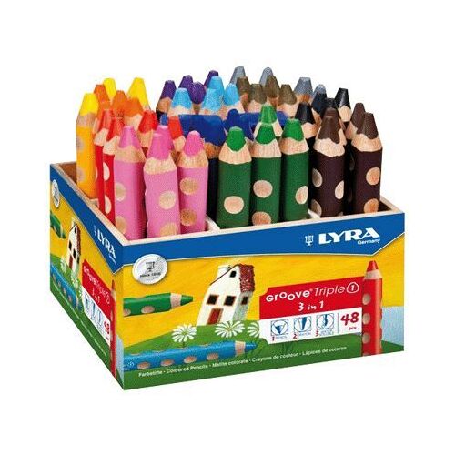 Crayons De Couleur Gros Module ( Pot De 48 )  + 2 Taille-Crayons