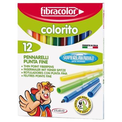 Feutres Pointe Moyenne Couleur Assortis - Pochette De 12