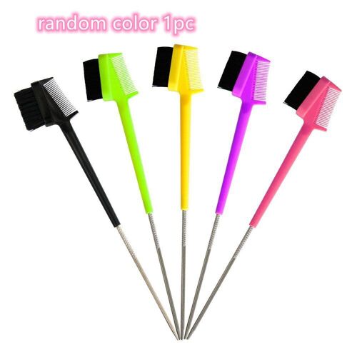 Brosse À Cheveux En Acier De Double Face Et Peigne De Contrôle Des Bords, Outil De Maquillage Et De Beauté, Léger Et Facile À Transporter 