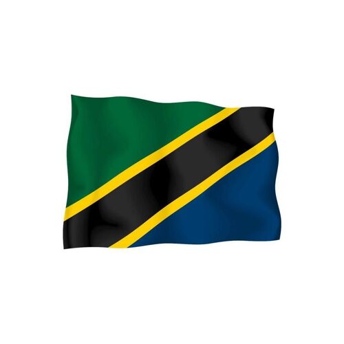 Sticker Autocollant Drapeau Exterieur Vinyle Voiture Moto Tanzanie Tanzanien