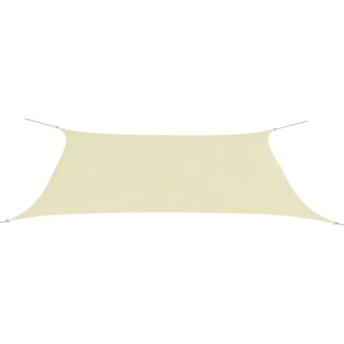 Voile Toile D'ombrage Parasol En Tissu Oxford Rectangulaire 4 X 6 M Crème Helloshop26 02_0008667