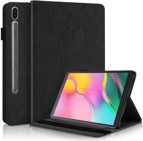 Coque pour Samsung Galaxy Tab S8 2022 / S7 11 Pouce 2020 Étui ( SM-X700/X706/T870/T875 ) Cuir PU Housse Flip Portefeuille Cover Multi-Angles Etui de Protection avec Support, Noir