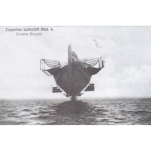 Zeppelins Luftschiff Mod. 4. Hinter Ansicht.