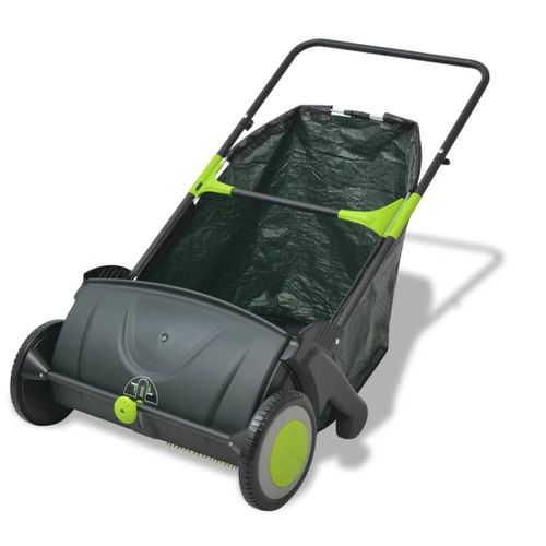 Balayeuse gazon 103 L noir vert acier polypropylène sac PE