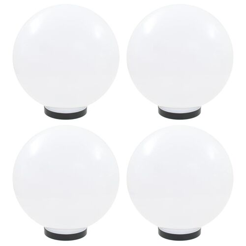 Vidaxl Lampes À Led Sous Forme De Boule 4 Pcs Sphérique 30 Cm Pmma