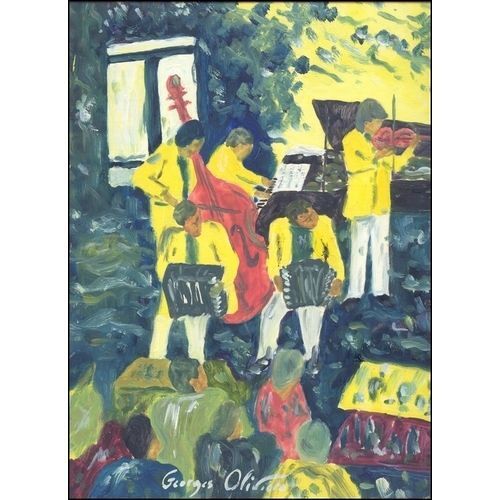 Tango- Peinture Huile Sur Papier
