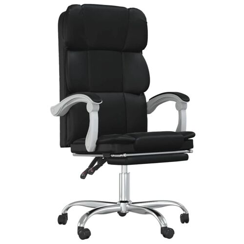 Chaise fauteuil siège pivotante de inclinable de bureau informatique étude similicuir noir Helloshop26 02_0024268