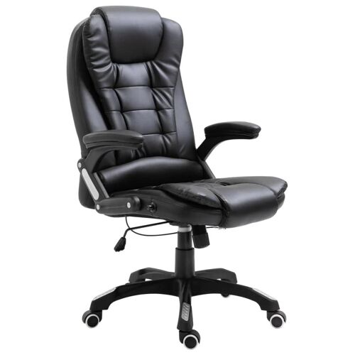 Chaise fauteuil siège de bureau informatique étude similicuir noir Helloshop26 02_0024044