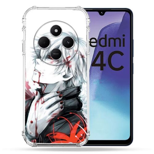 Coque Renforcée Pour Xiaomi Redmi 14c 4g Manga Tokyo Ghoul Kaneki Blanc