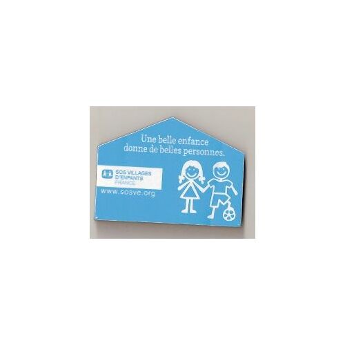 Magnet Bleu Association Sos Villages D'enfants : Une Belle Enfance Donne De Belles Personnes
