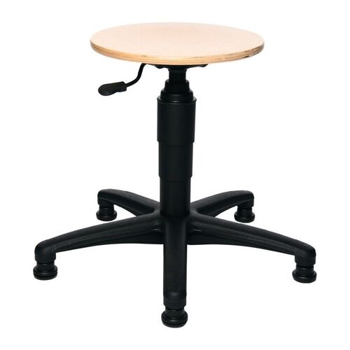 Tabourets pivotants avec patins hêtre naturel réglage de la hauteur du siège 390-520mm TOPSTAR