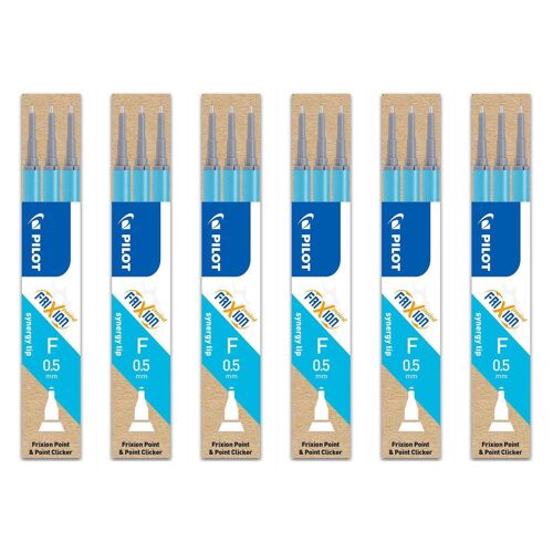 Pilot Lot De 6 Sets De 3 Recharges Frixion Point (Bls-Frp5) Turquoise