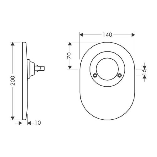 Set de conversion mitigeur de douche à encastrer chrome HANSGROHE