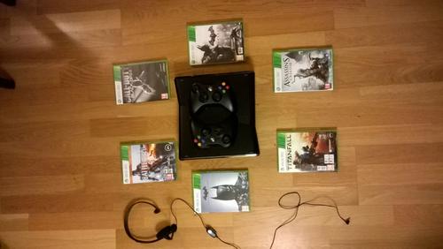Console Xbox 360 Slim 250 Go + 6 Jeux Récents