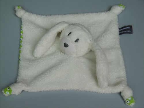 Doudou Lapin Plat Blanc Vert Orchestra Prémaman