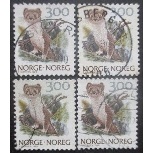 Norvege N°969 X 4 Oblitéré