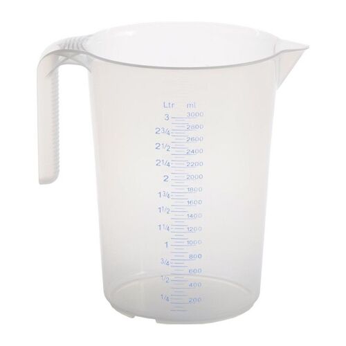 Pichet doseur 3000 ml polypropylène transparent D175xH238 mm poignée ouverte HÜN