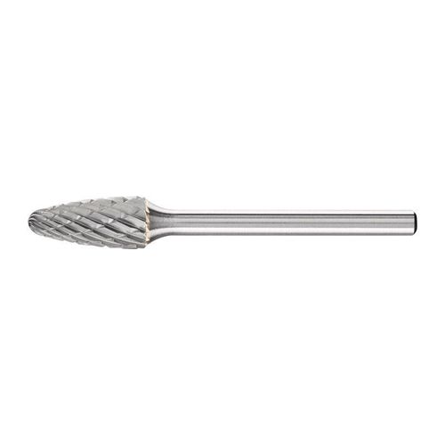 Petite Fraise sur tige forme RBF D. 6 mm L. tête 13 mm D. de la tige 3 mm carbur