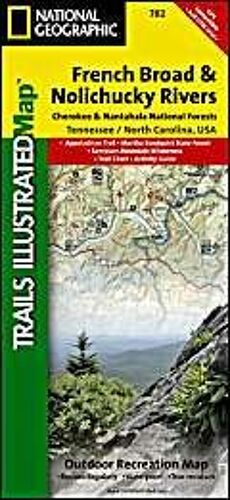 French Broad And Nolichucky Rivers Map [Cherokee And Pisgah National Forests]