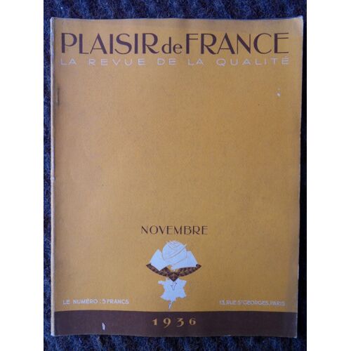 Plaisir De France N°26 De Novembre 1936