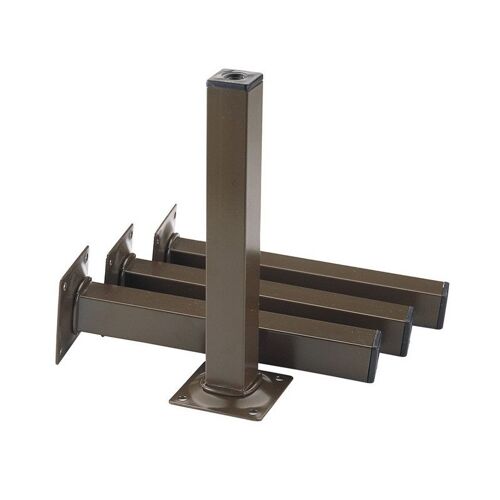 Pieds meubles noir RAL 9005 25x25mm H.700mm (Par 4)