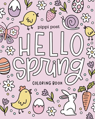 Hello Spring Coloring Book
