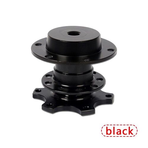 Noir Go-Universal  Kit Moyeu De Volant À Dégagement Rapide, Adaptateur De Moyeu De Roue Pour 6 Trous, Moyeu De Volant 0012668 "Nipseyteko"