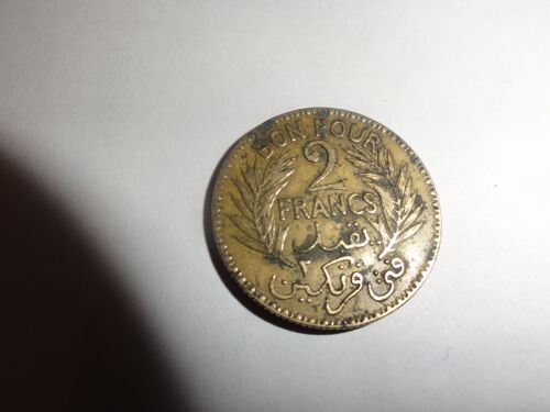 2 Francs Tunisie Protectorat Français 1921