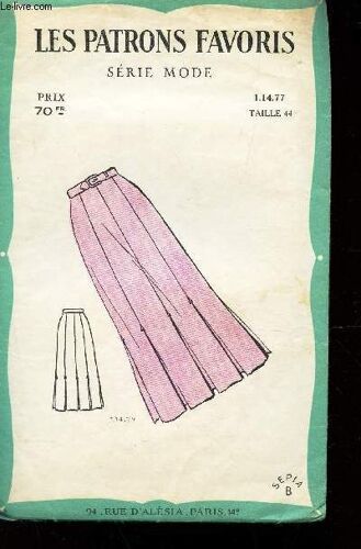 Les Patrons Favoris  - N°1.14.77 - Jupe Pour Dame - Taille 44.