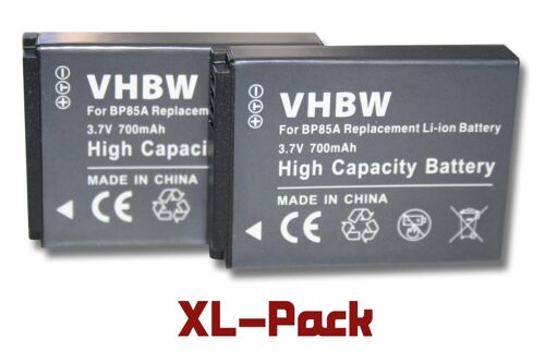 vhbw 2x Batterie compatible avec Samsung ST200, WB210, ST200F, PL210, SH100 appareil photo (700mAh, 3,7V, Li-ion)