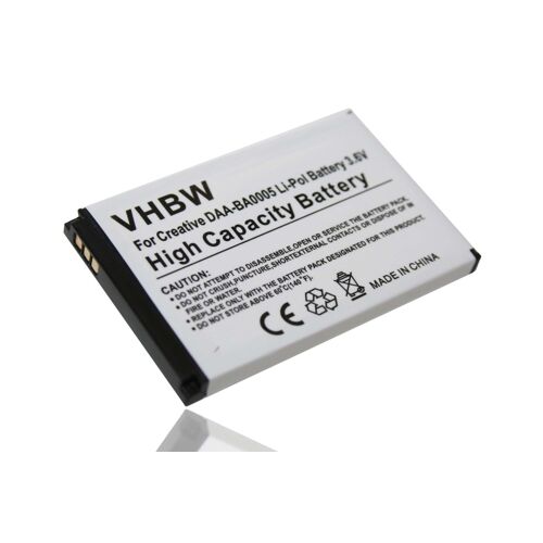 vhbw Batterie compatible avec Creative Zen Micro, Zen Micro 5GB, Zen Micro 6GB lecteur de musique MP3 (700mAh, 3,7V, Li-polymère)