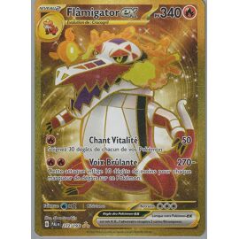 Carte Pokémon - Flamigator Ex - 272/193 - Secrète Rare Gold - Sv2 Evolution À Paldea