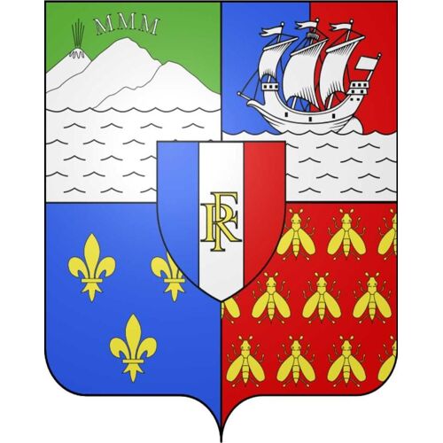 Autocollant Sticker Vinyle Voiture Adhesif Armoirie France Blason Reunion Reunio