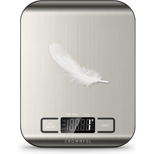 Kalanka-Balance De Cuisine, Balance De Haute Précision En Acier Inoxydable, Capacité De 5 Kg, Balance Numérique De Cuisine Avec Écran Lcd, 5 Unités Et Fonction Tare