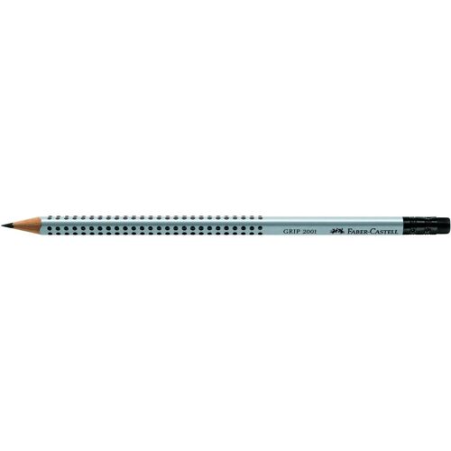 Faber-Castell Lot De 2 Crayons Papier "Grip 2001" Avec Gomme Dureté: B