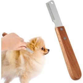 Jgd-Outil De Toilettage Professionnel Pour Chien - Peigne À Dénuder Pour Border Terriers Et Autres Races - Peigne À Dénuder À La Main Avec Poignée Ergonomique En Bois - Pour Droitier